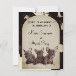 Convites cute pitbull elegant party