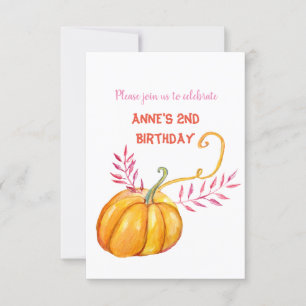 Convites Cute Pumpkin Baby Aniversário 