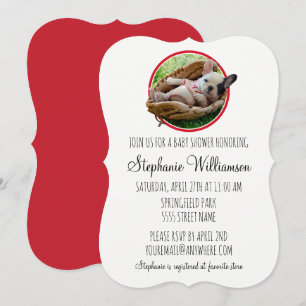 Convites Cute Puppy em um beisebol Mitt