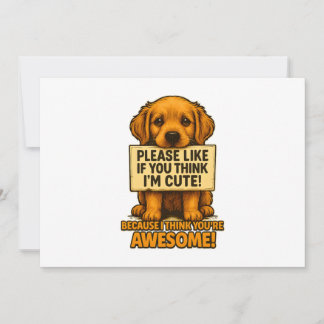 Convites Cute Puppy, Funny Dog Lover Quote
