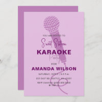 Cute Purple Sweet 16 Birthday Karaoke Party