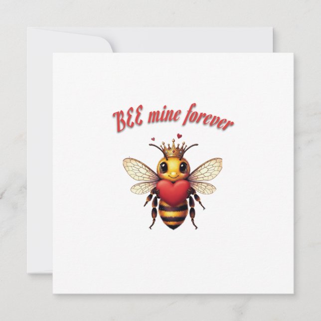 Convites cute queen bee valentine (Frente)