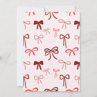 Convites Cute Red Bow Invitation