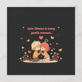 Convites Cute Romantic Anime Couple - Love Moment