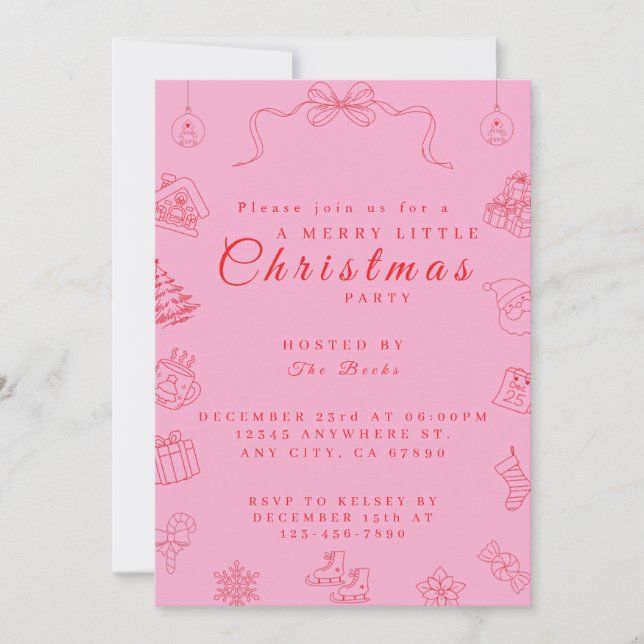 Convites Cute Sassy Christmas Party Invitation (Frente)