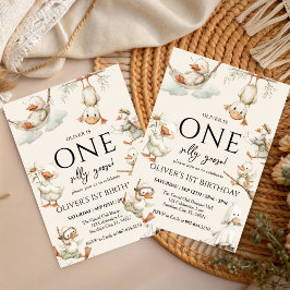 Convites cute Silly Goose ,One Silly Goose 1st Party