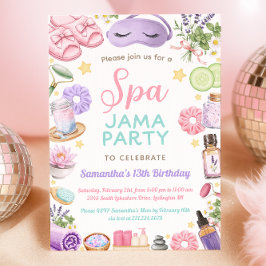 Convites Cute Spa Pajama Party Birthday
