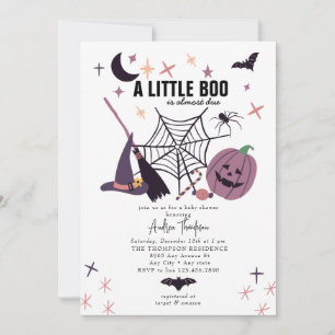 Convites Cute Spooky   Chá de fraldas de Halloween
