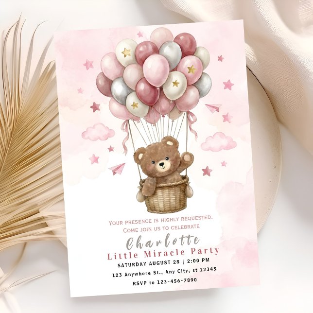 Convites Cute Teddy Bear Party (Criador carregado)