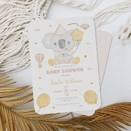 Convites Cute Watercolor Koala Balloons - Partido Chá de fr