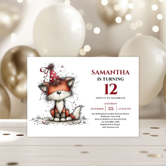 Convites Cute whimsical animals design kids birthday invite (Cute whimsical animals design kids birthday invitation

)
