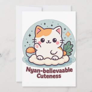 Convites Cutensidade Acreditável Nyan - Gato Kawaii Cute