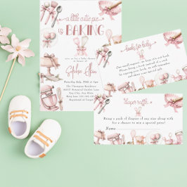 Convites Cutie Pie | Chá de fraldas de Garota Rosa de Água