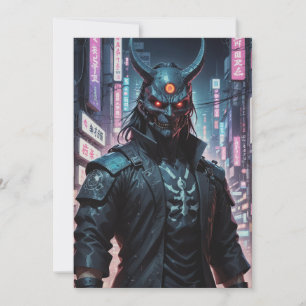 Convites Cyberpunk Demon Samurai
