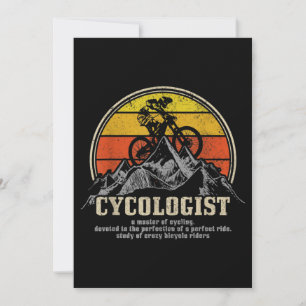 Convites Cycologist Definição Bicicleta de Montanha Engraça