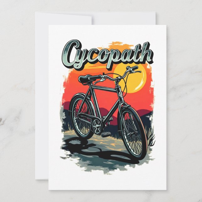 Convites Cycopath: Sunset Bike Design (Frente)