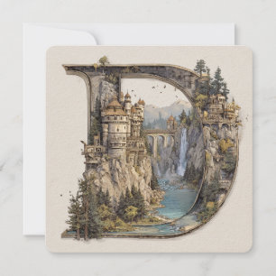 Convites D com Castelos no Livro de Histórias do Céu