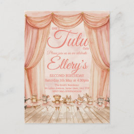 Convites da Bailarina da Floresta em Aquarela