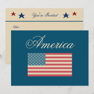 Convites da Bandeira Americana Patriótica