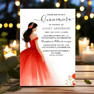 Convites Da Coroa Rosa Quente Tiara Black Lace Red Quincean