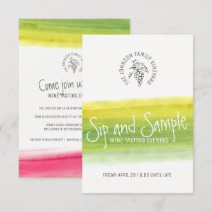 Convites da degustação de vinhos do sorvo e da