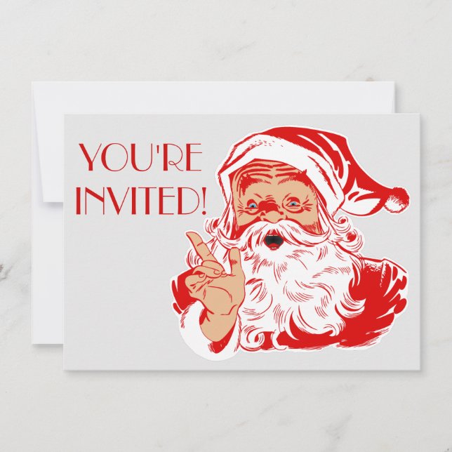 Convites da festa de Natal 2016 de Papai Noel (Frente)