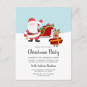 Convites da festa de Natal do papai noel, do