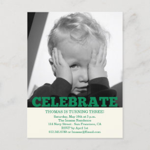 Convites da foto da festa de aniversário do menino