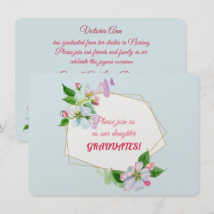Convites da graduação da filha