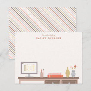 Convites Da mesa dos artigos de papelaria - tomate