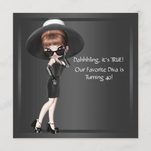 Convites Da mulher favorita da diva do divertimento partido