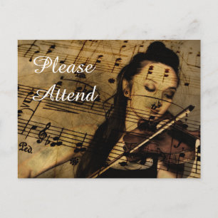 Convites da música do considerando ou de concerto