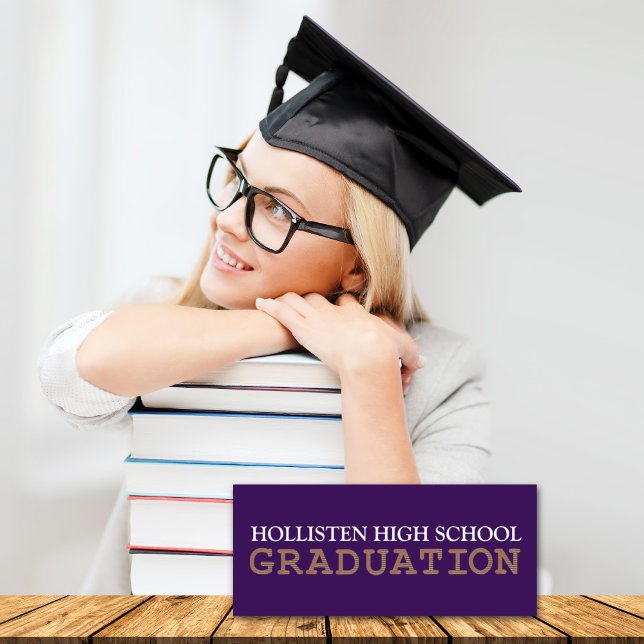 Convites da Parte de Anúncio de Graduação [Roxo] (Criador carregado)