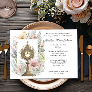 Convites da Primeira Comunhão de Jesus Católico