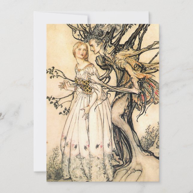 Convites da Princesa Fairytale e da Árvore Elf (Frente)