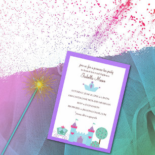Convites da princesa tea party