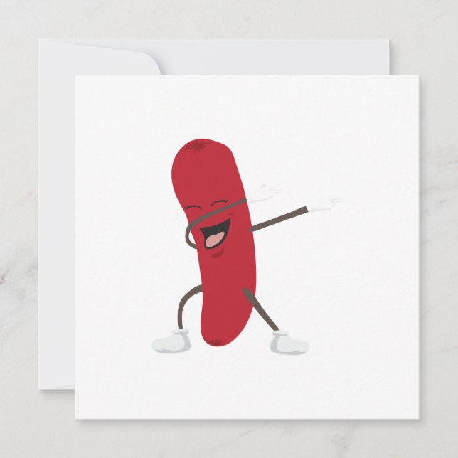 Convites Dabbing Hotdog Engraçado - Ideia do Presente (Frente)