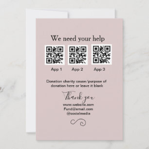 Convites Dação Coleção de Dons jar adicionar seu nome q r c