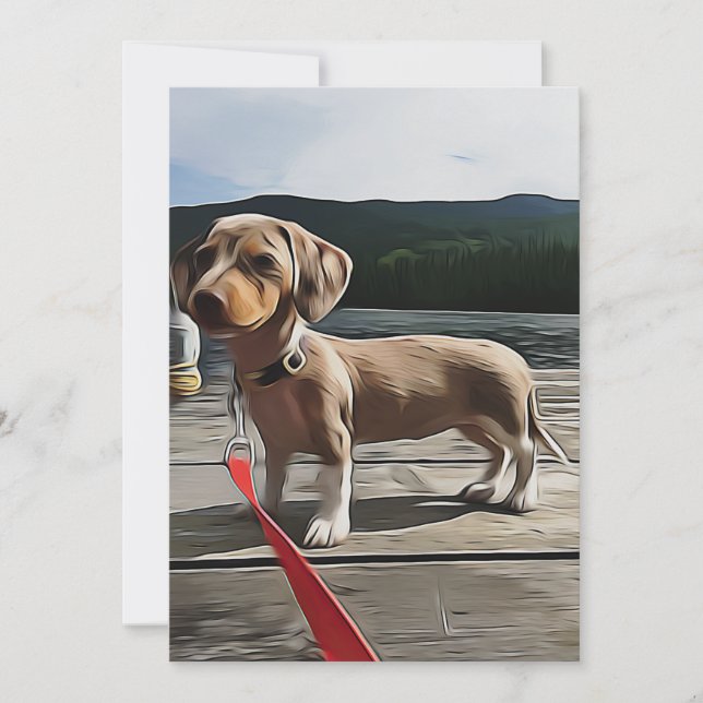 Convites Dachshund Life É Melhor Com Um Aniversário De Dach (Frente)