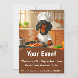 Convites Dachshund "Sausage Dog"