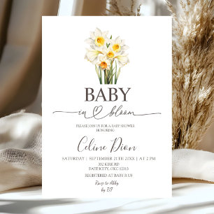 Convites Daffodil Floral de Primavera Bebê em Flor
