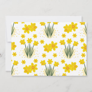 Convites Daffodils brilhantes, padrão perfeito