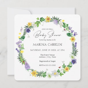 Convites Daffodils Russos, Flores Selvagens e Chá de fralda