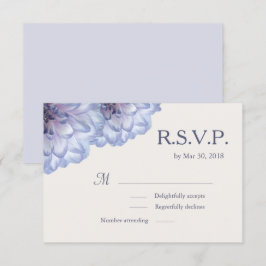 Convites Dahlia flores lilac marfim casamento floral RSVP