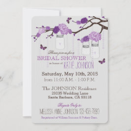 Convites Dahlia Flower Branch Modern Chá de panela