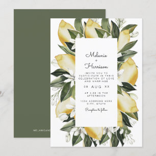 Convites Dahlia - Jardim de Frutas Tropical de Lemon Citrus