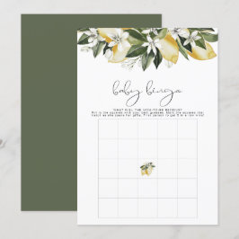 Convites DAHLIA Lemon Citrus Fruta Chá de fraldas Bingo Gam