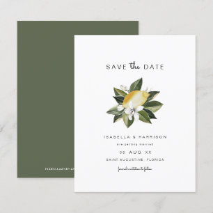 Convites Dahlia - Limão de Aquarela Citrus White Floral