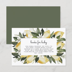 Convites Dahlia - Livros de Chás de fraldas de Citros Lemo