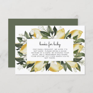 Convites Dahlia - Livros de Chás de fraldas de Citros Lemon
